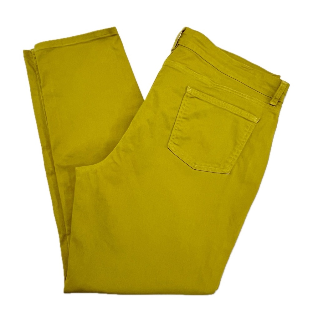 Eileen Fisher Jeans Slim Fit Organic Cotton Mustard Yellow Denim 14 - Picture 16 of 16